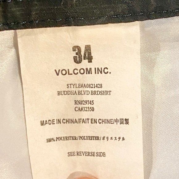 Volcom 34 Buddha Board Shorts Happy Peace Prosperity Enlightenment New Age Surf - Picture 9 of 12